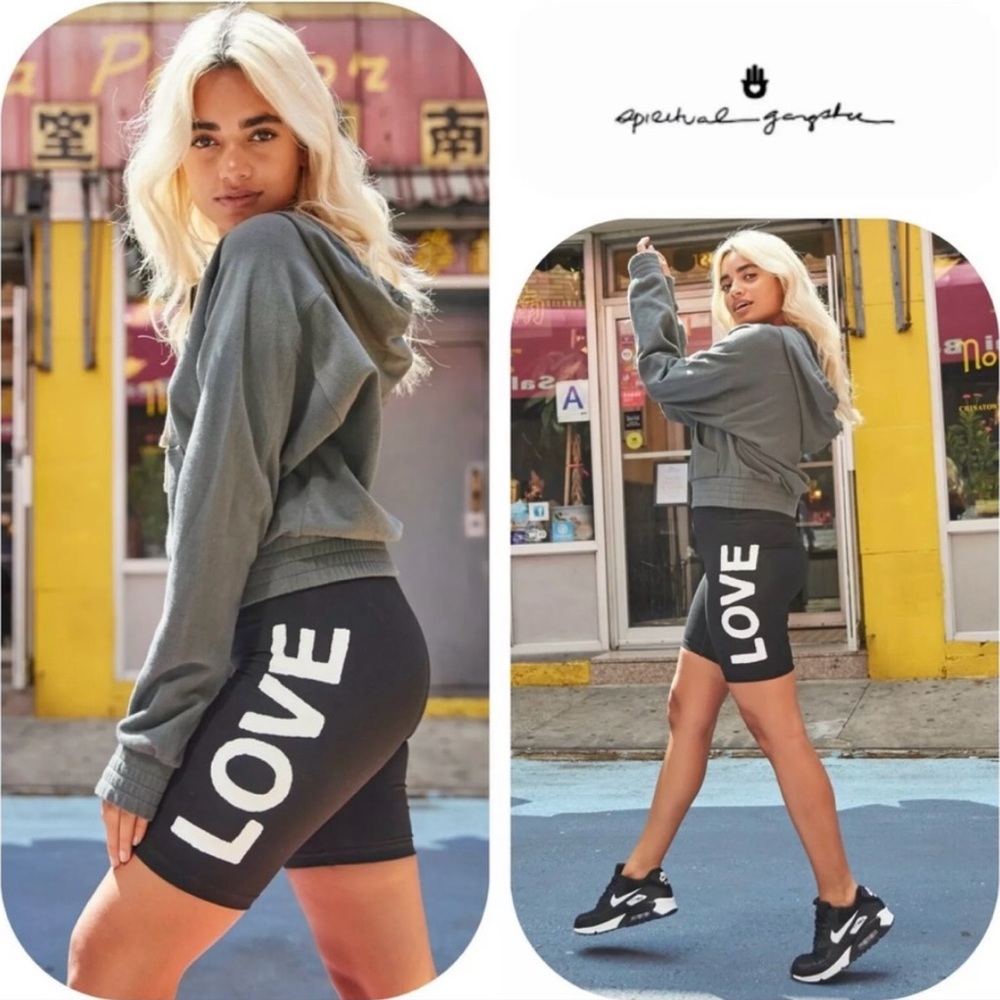 Spiritual Gangster “Love” bike style shorts, large